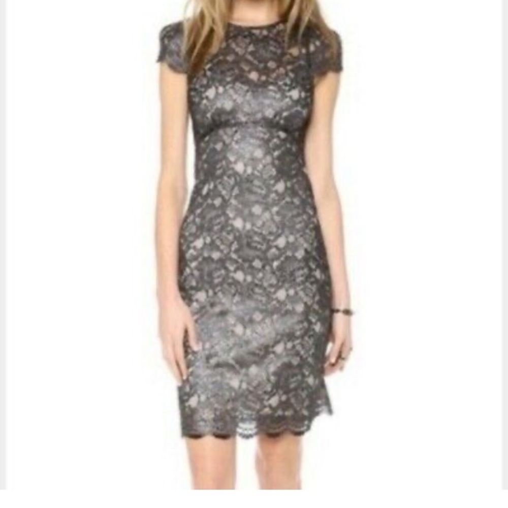 L’Agence Metallic Lace dress